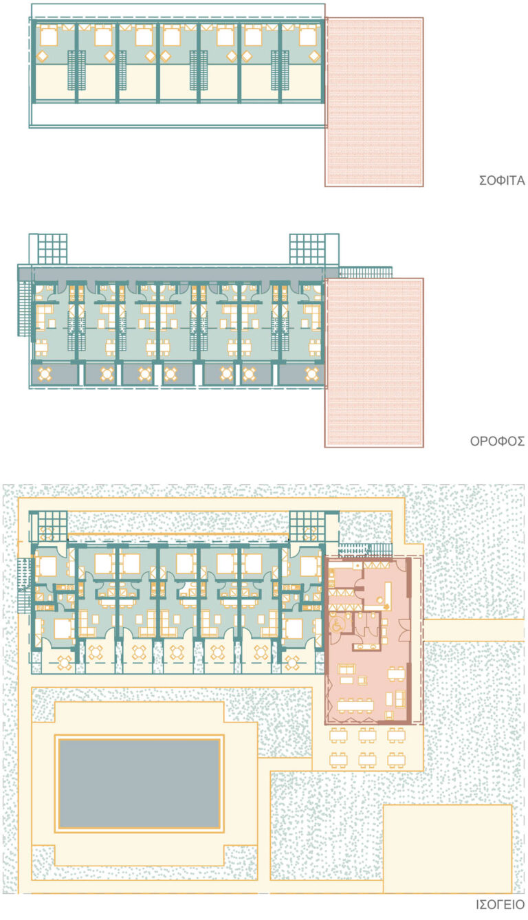 Χρωματικές κατόψεις ξενοδοχείου