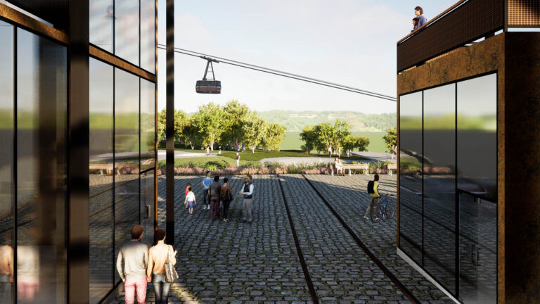 Άποψη της κεντρικής πλατείας του πάρκου