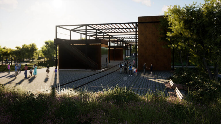 Άποψη της κεντρικής πλατείας του πάρκου