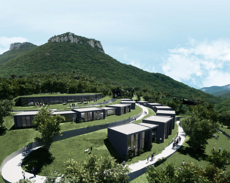 Πανοραμική άποψη του χώρου διαμονής και εστίασης