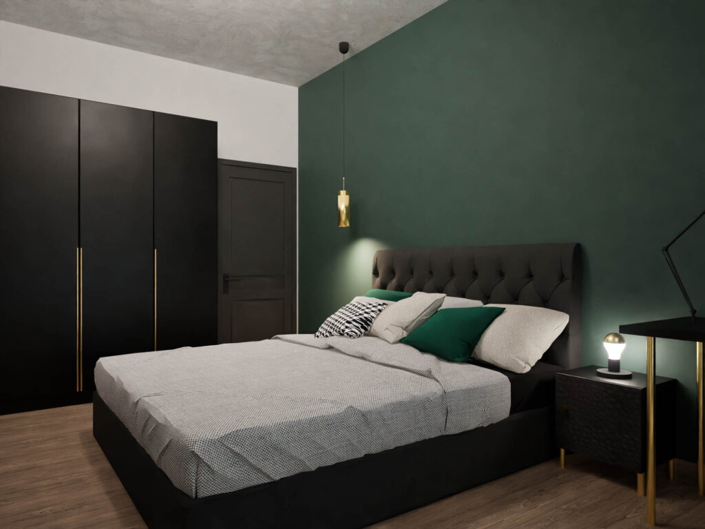 Σχεδιασμός διαμερίσματος σε βιομηχανικό στυλ με ρετρό διάθεση, έντονα χρώματα και αντιθέσεις.